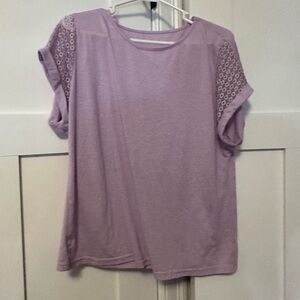 Lilac Lace Sleeve Women's Tee